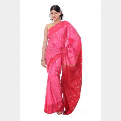 Lucrative Silk Katan Sharee from Tangail with blouse piece